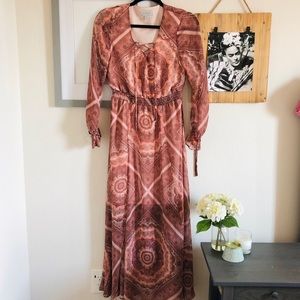 Paisley Print Bohemian Maxi Dress
